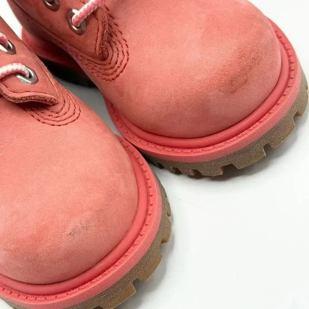 Timberland 6” Waterproof Boots with Ankle Padding in Medium Pink - US Toddler 5